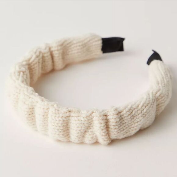 Nwt FP Cozy Ribbed Cream Knit Headband - Picture 3 of 5